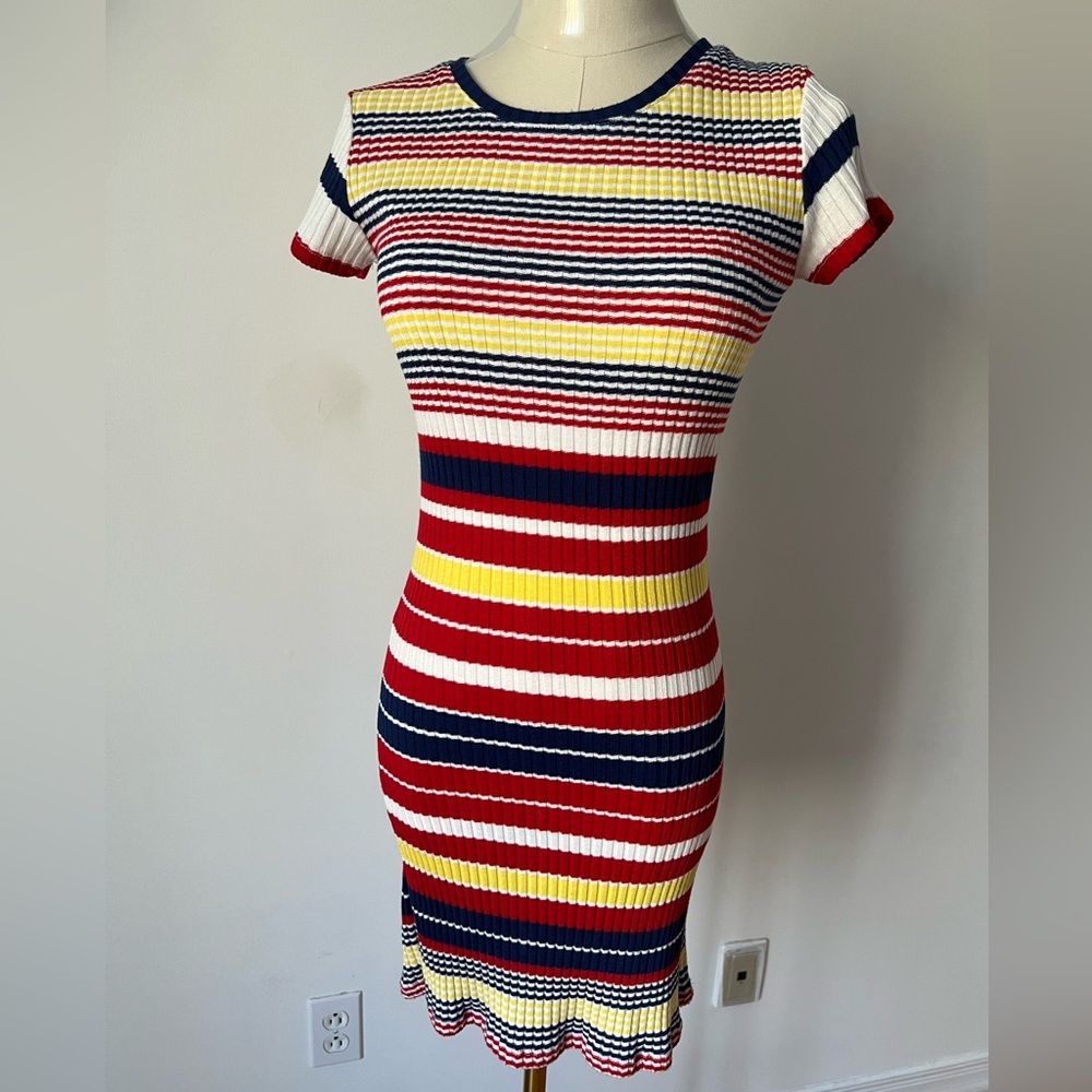 SFERRA Colorful Striped Mini Dress